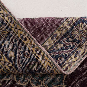 Geometric 5x11 Purple Rug