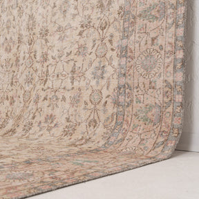 Beige and Pink Area Wool Rug