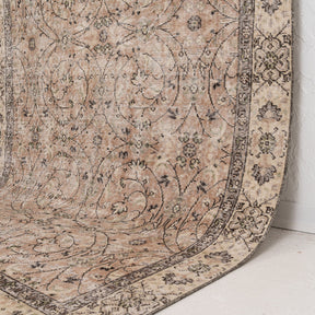 Pink and Beige Area Wool Rug