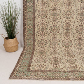 Large Green Antique Rug