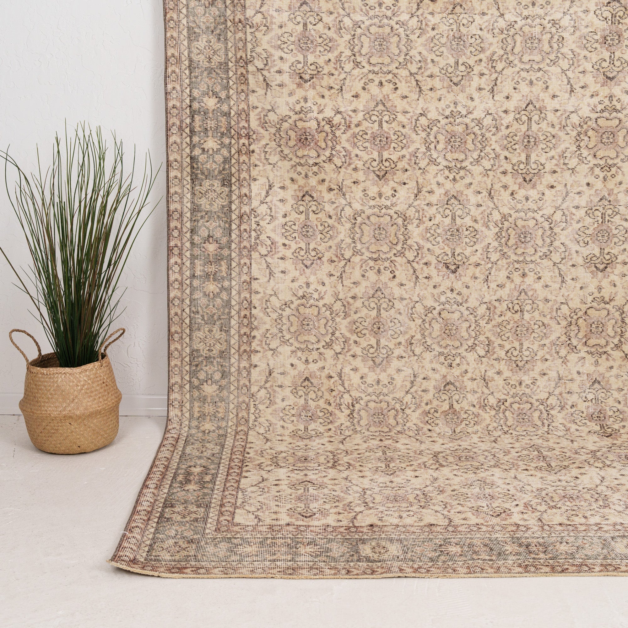 Large Brown Antique Rug