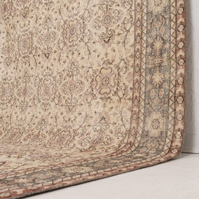 Beige and Brown Area Wool Rug
