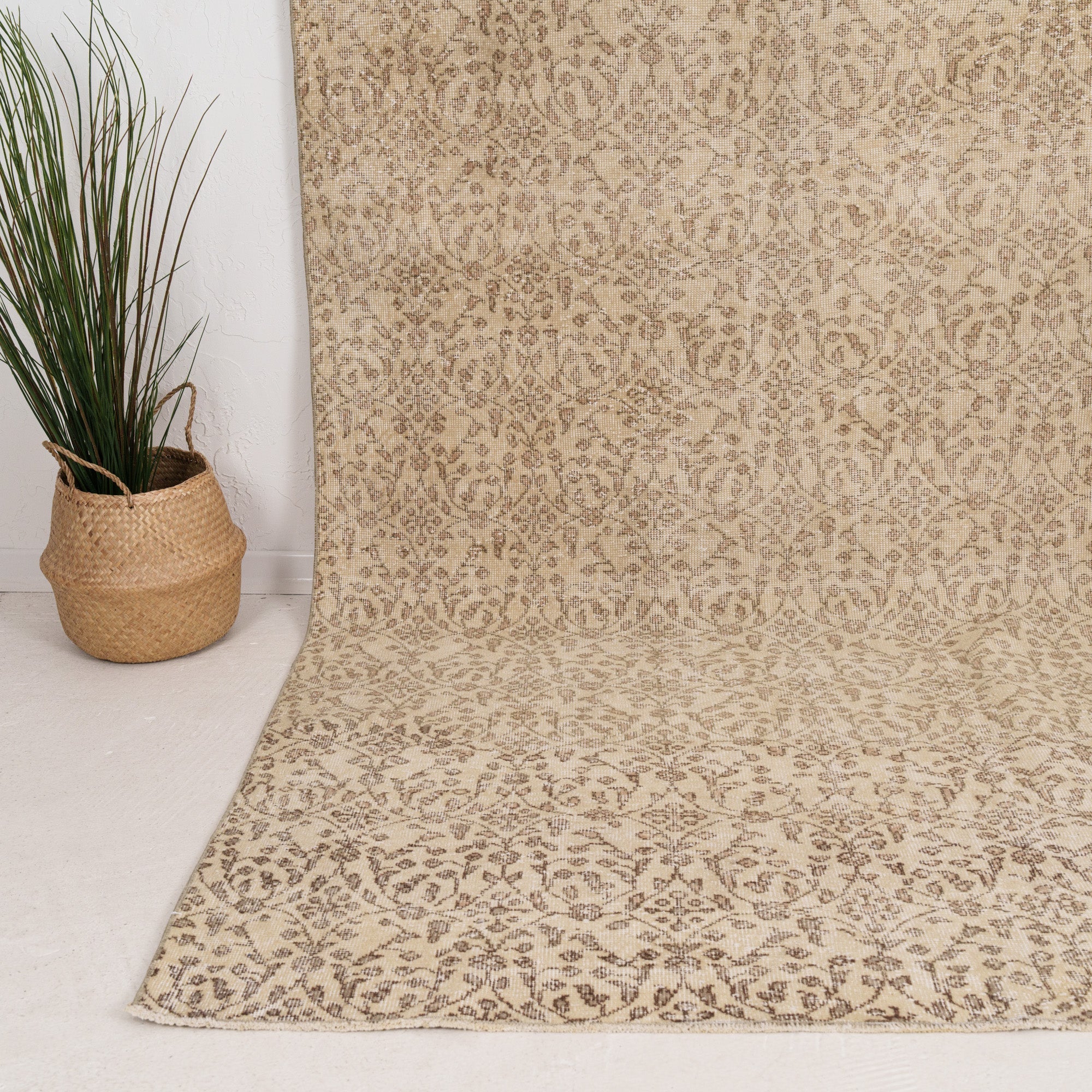 Large Brown Antique Rug