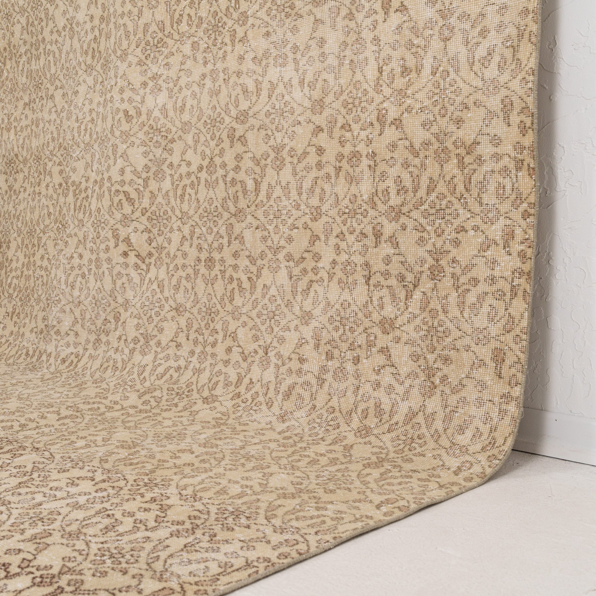 Beige and Brown Area Wool Rug