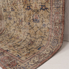 Brown and Red Area Wool Rug
