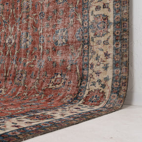 Red and Beige Area Wool Rug