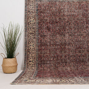 Large Beige Antique Rug