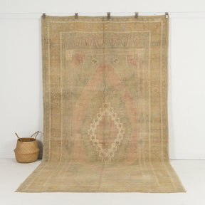 beige vintage 6x10 area rug - perfect for the living room, bedroom, dining room, office, entryway