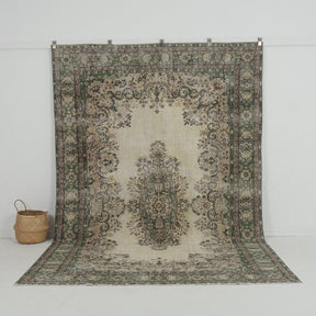 beige vintage 7x11 area rug - perfect for the living room, bedroom, office, entryway, kitchen