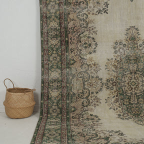 Authentic 7x11 area rug from turkish, in subtle beige tones