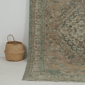 Authentic 6x9 area rug from turkish, in subtle beige tones