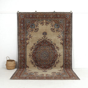 beige vintage 6x10 area rug - perfect for the living room, bedroom, entryway, office, kitchen & dining