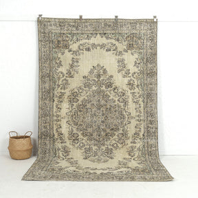 beige vintage 6x9 area rug - perfect for the living room, bedroom, entryway, office, kitchen & dining