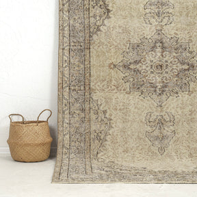 Authentic 5x9 area rug from turkish, in subtle beige tones