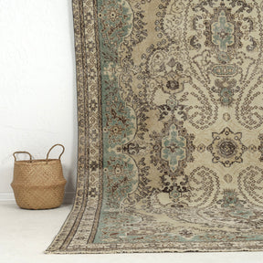 Authentic 7x10 area rug from turkish, in subtle beige tones