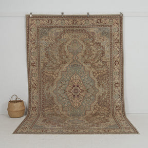 beige vintage 6x10 area rug - perfect for the living room, bedroom, entryway, office, kitchen & dining