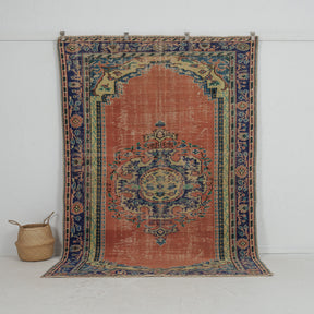 orange vintage 6x9 area rug - perfect for the living room, bedroom, entryway, office, kitchen & dining