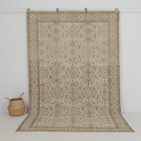 beige vintage 6x10 area rug - perfect for the living room, bedroom, entryway, office, kitchen & dining