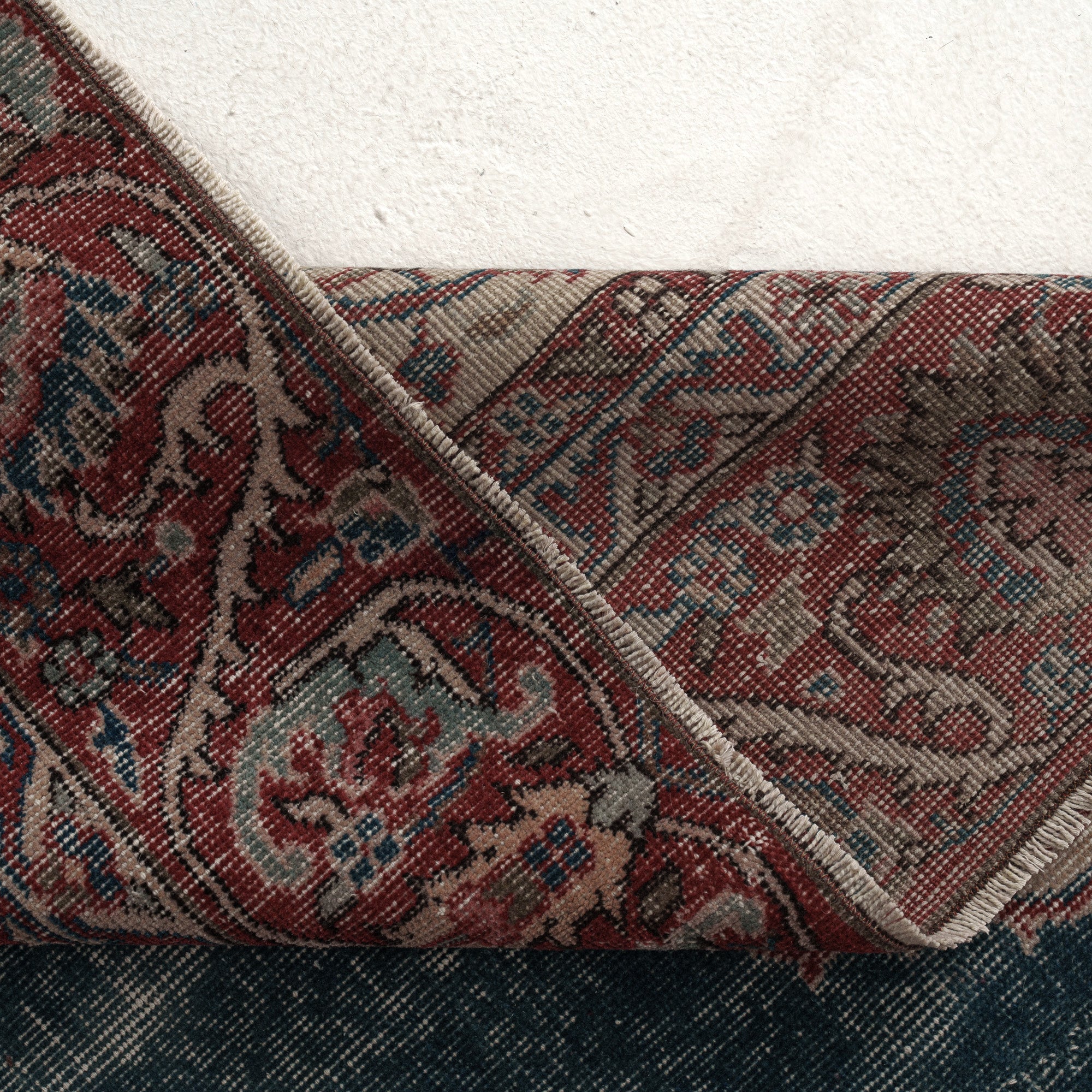 7' x 10' - Vintage Turkish Area Rug, Blue - Ofelia | Kuden Rugs 7' x 10' - Vintage Turkish Area Rug, Blue - Ofelia | Kuden Rugs