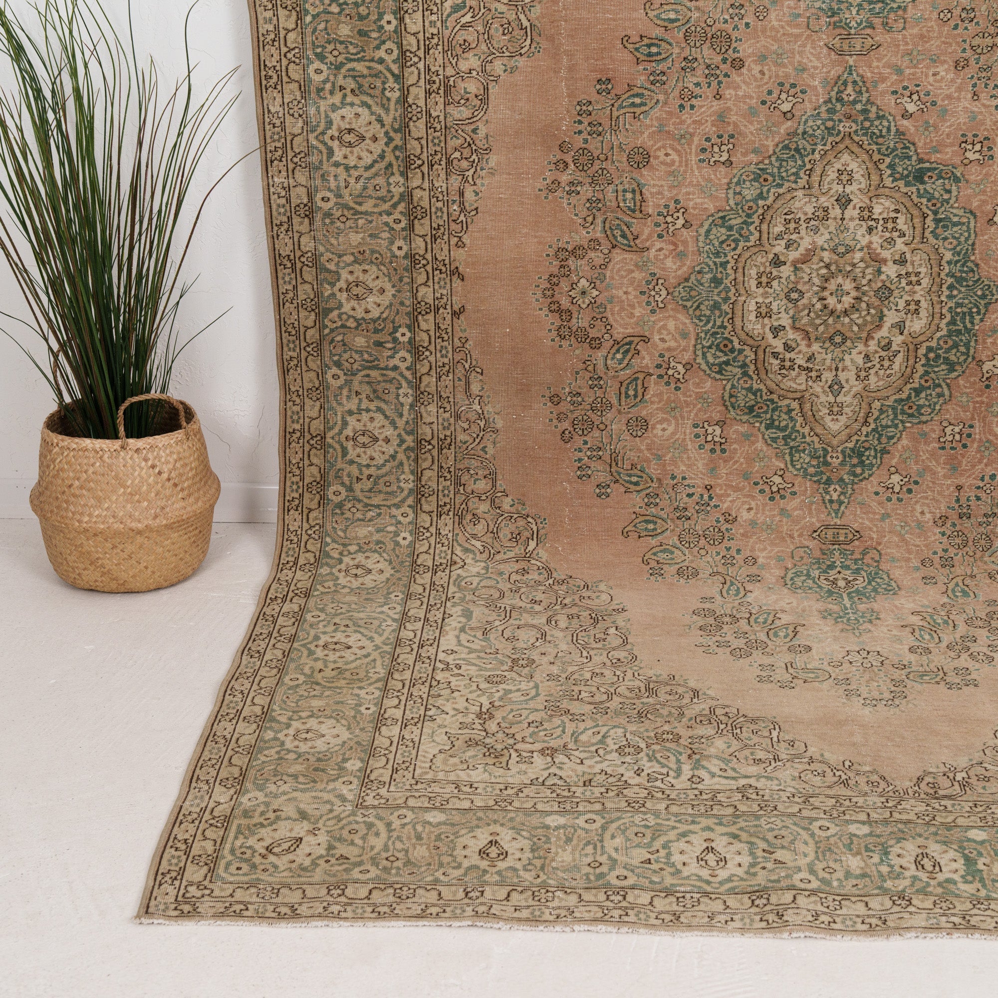 Large Brown Antique Rug