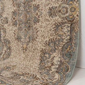 Beige and Gray Area Wool Rug