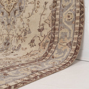Beige and Gray Area Wool Rug