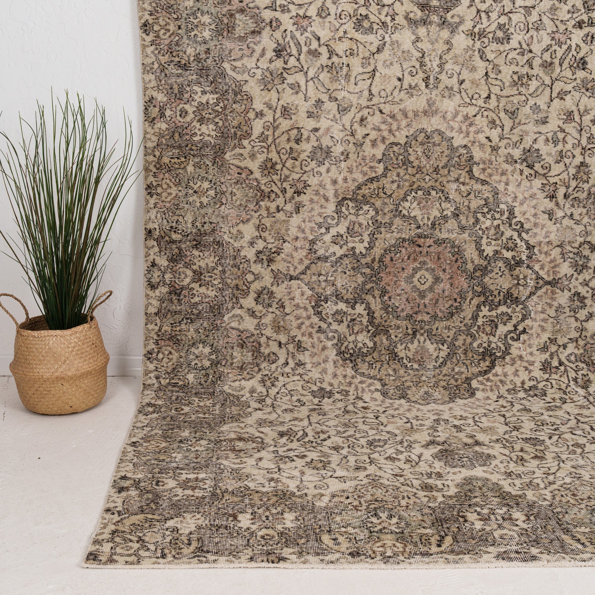 Large Brown Antique Rug