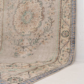 Beige and Brown Area Wool Rug