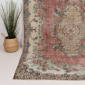 Large Green Antique Rug