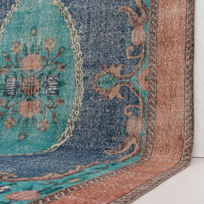 Blue and Red Area Wool Rug