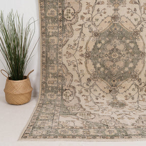 Large Green Antique Rug