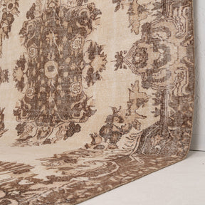 Beige and Brown Area Wool Rug