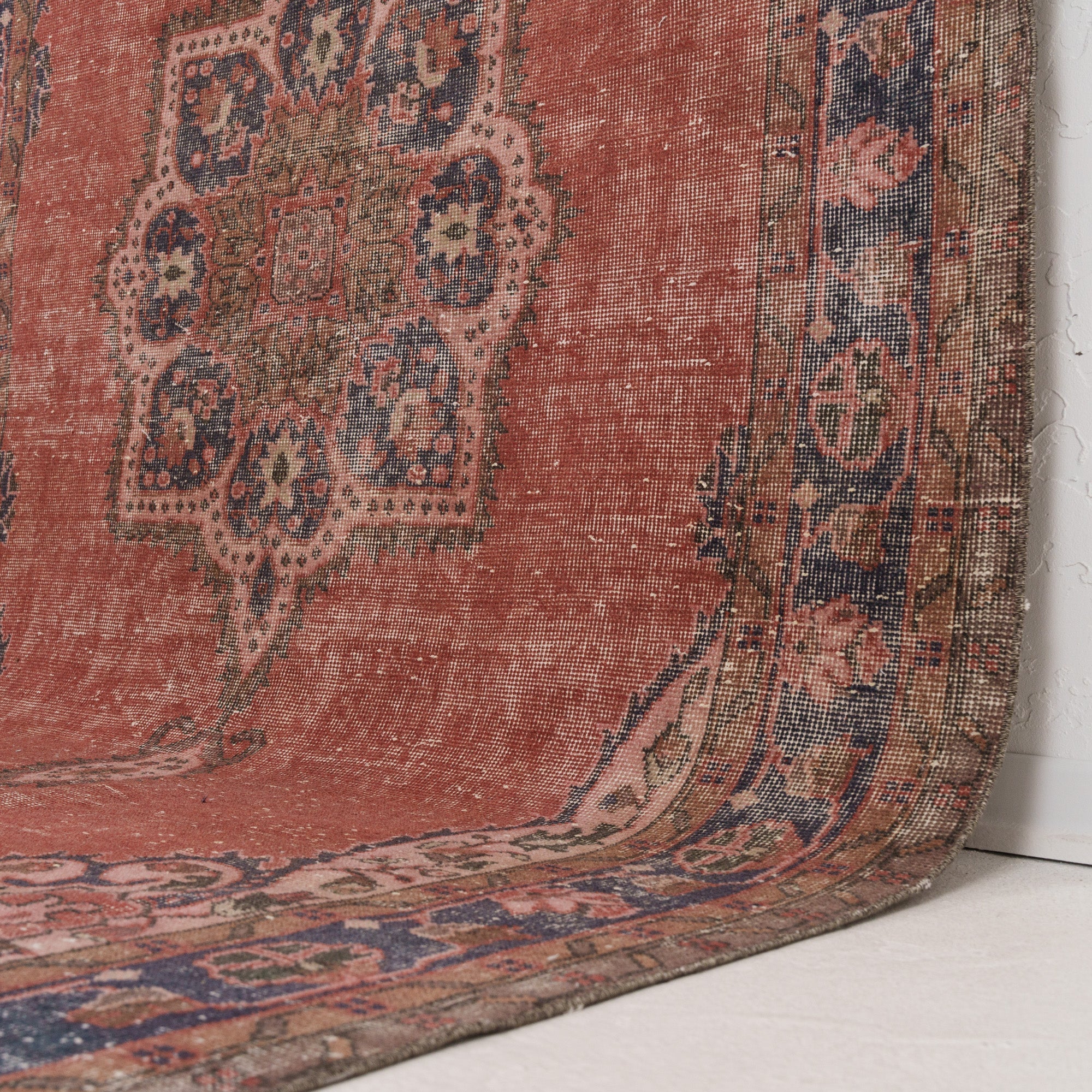 Red and Blue Area Wool Rug