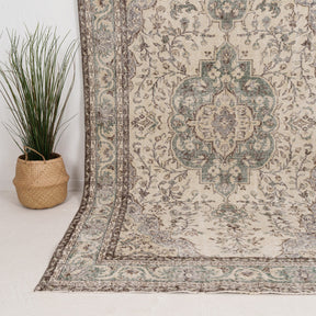 Large Green Antique Rug