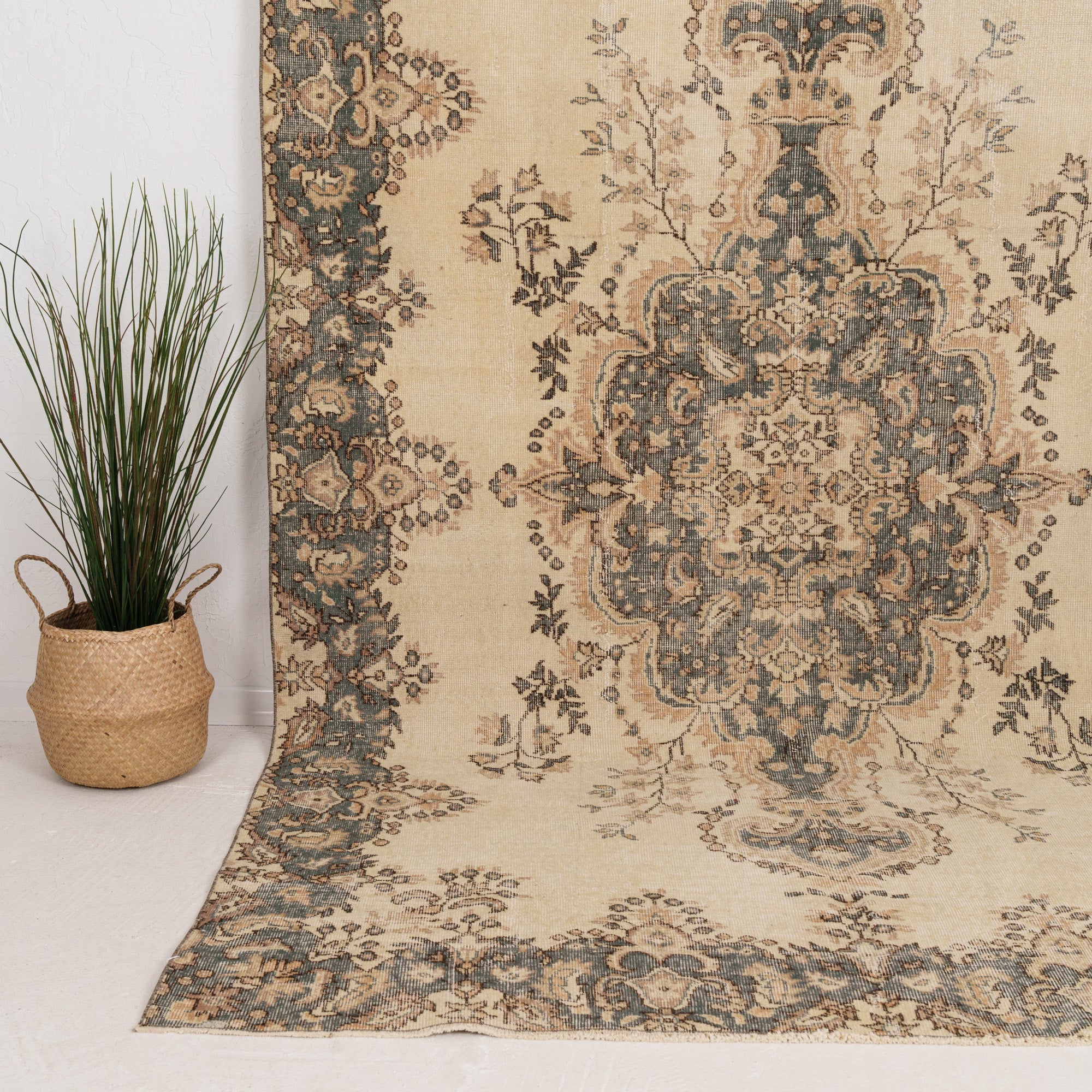 Large Gray Antique Rug