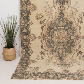 Large Gray Antique Rug