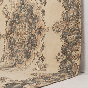 Beige and Gray Area Wool Rug