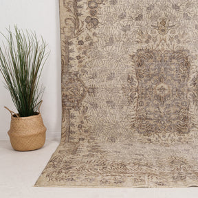 Large Brown Antique Rug