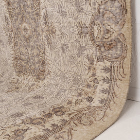 Beige and Brown Area Wool Rug