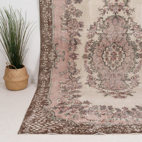 Large Pink Antique Rug