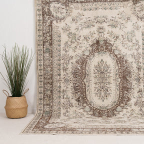 Large Brown Antique Rug