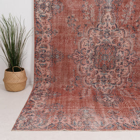 Large Pink Antique Rug