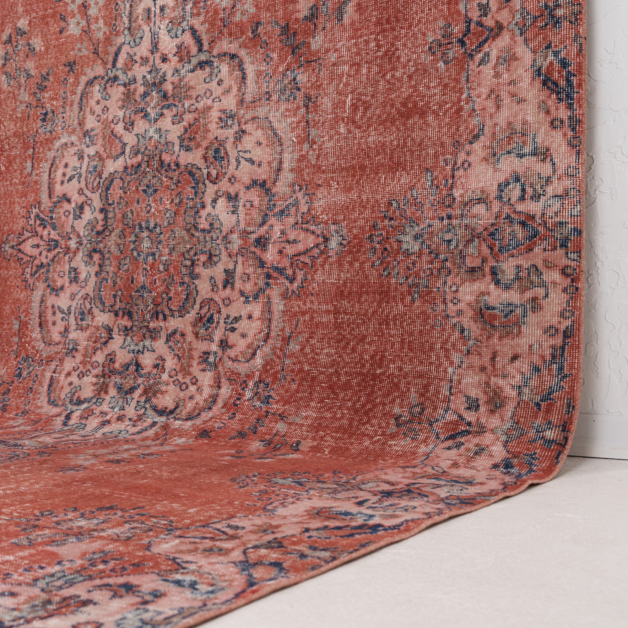 Red and Pink Area Wool Rug