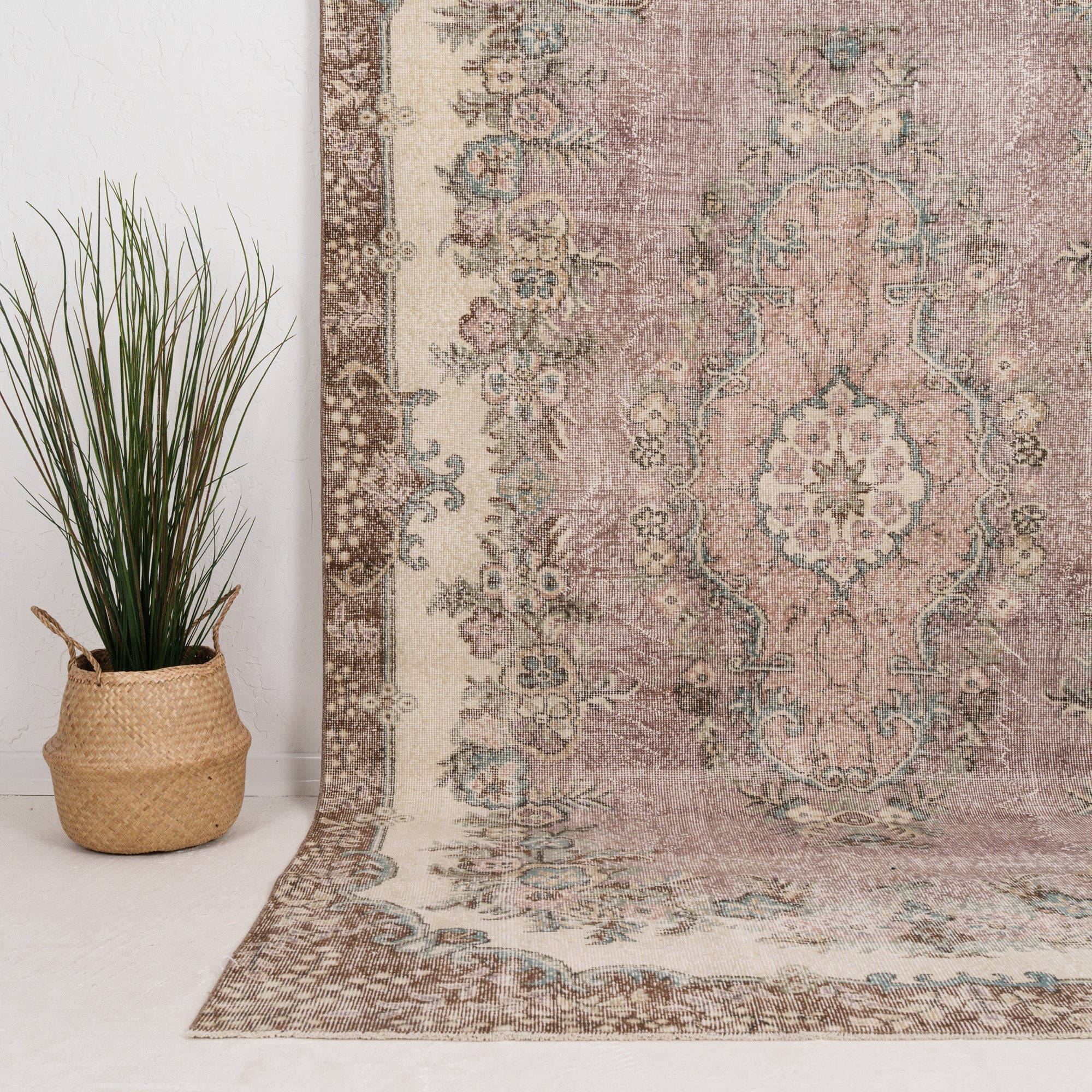 Large Beige Antique Rug