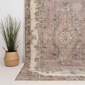 Large Beige Antique Rug