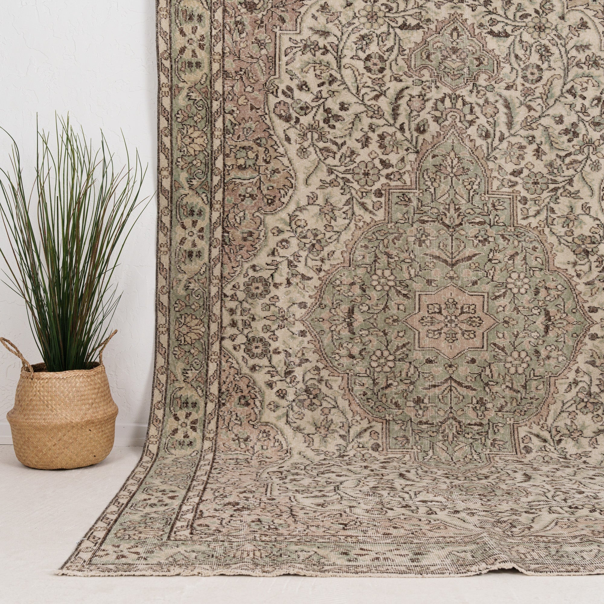 Large Green Antique Rug