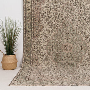 Large Green Antique Rug