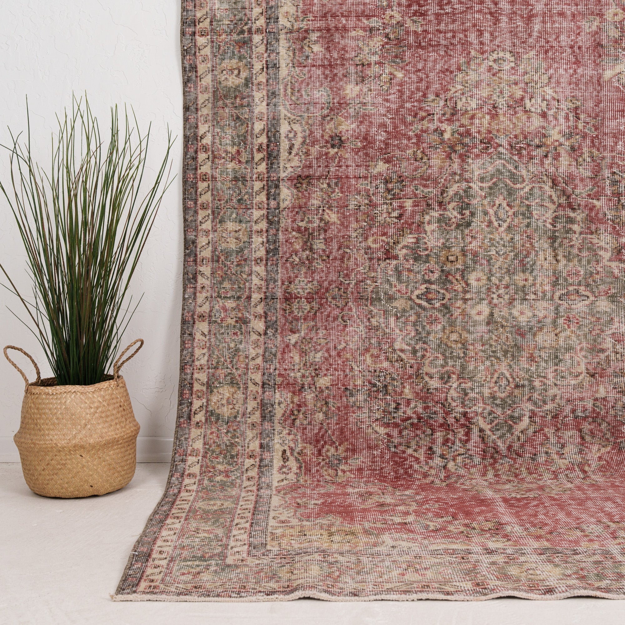 Large Brown Antique Rug