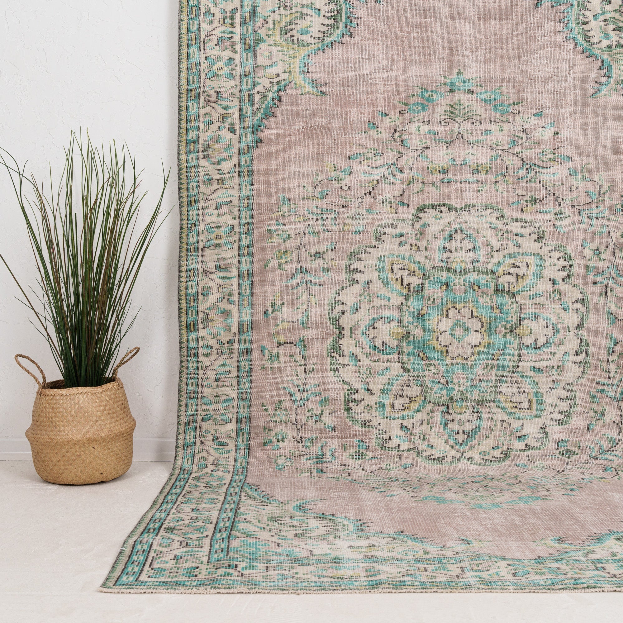 Large Green Antique Rug