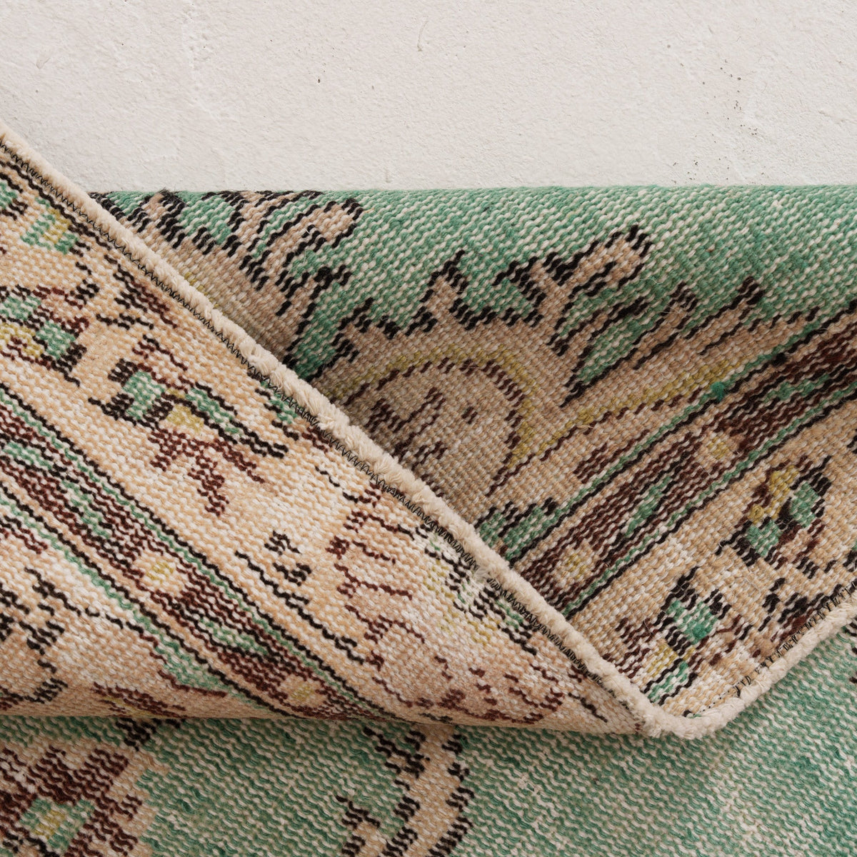 Oriental 5x9 Green Rug